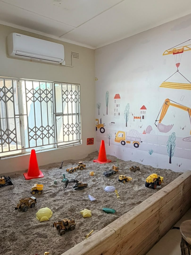 Kidstruction Zone construction-themed sand pit